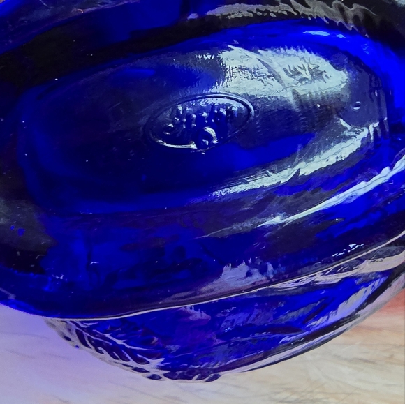 Fenton Cobalt Blue Swan Bird Collectible Glass Candy Trinket Ring Dish - Picture 7 of 10